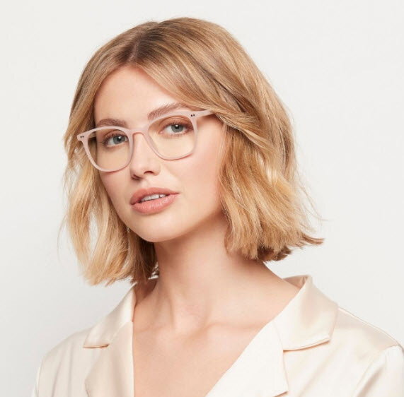 Blue Light Protection Glasses - Lily / Blush Pink