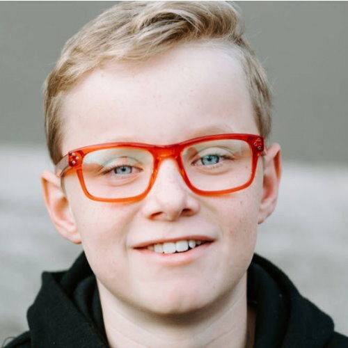 Kids' Blue Light Protection Glasses - Bailey / Crystal Red