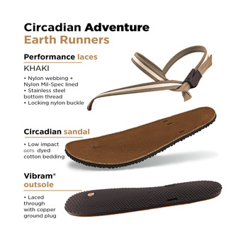 Earth Runners Grounding Sandals (Khaki Adventure)