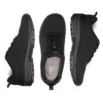 Black Bamboo Knit Grounding Trainers
