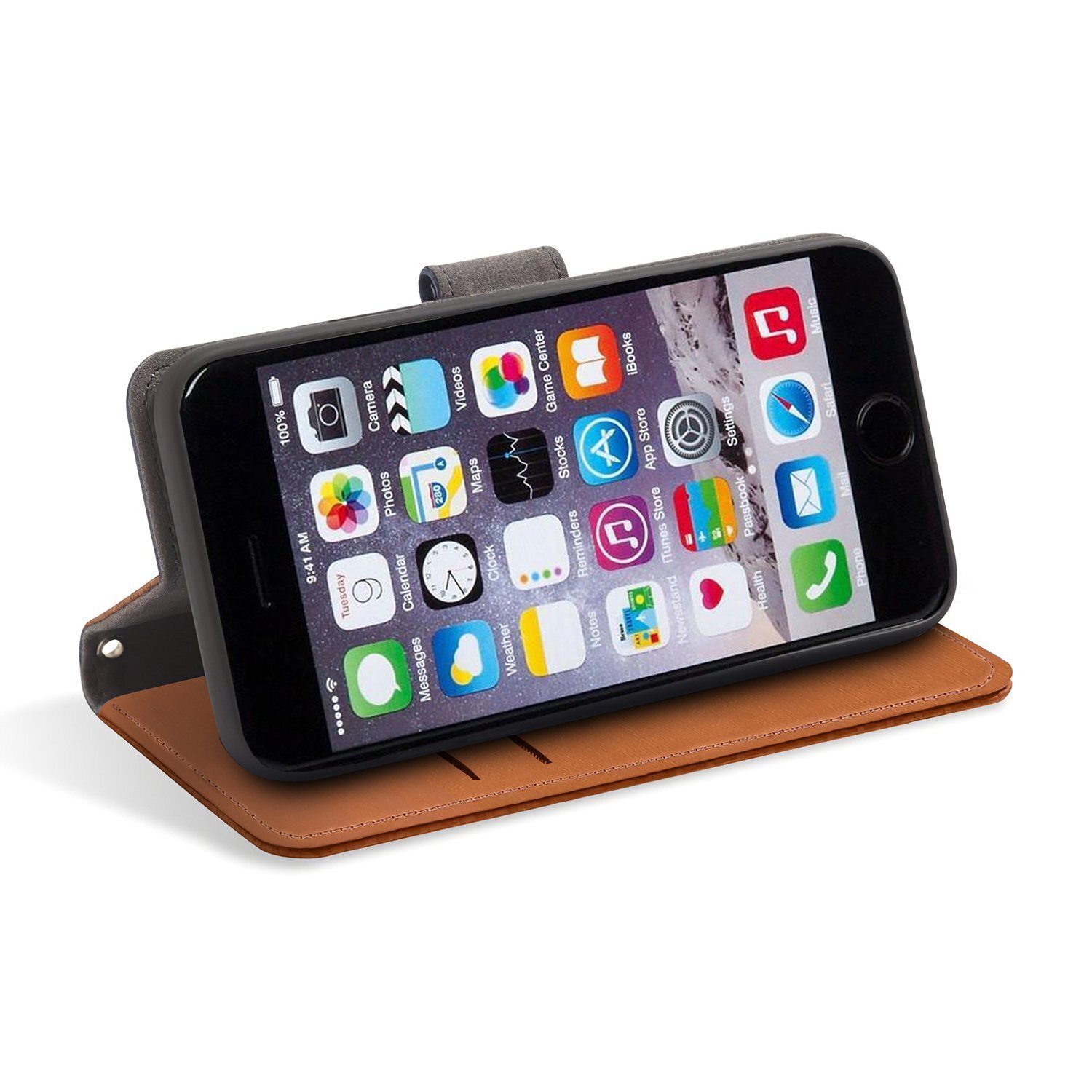 SafeSleeve EMF Protection Anti Radiation iPhone Case: iPhone Xs Max RFID EMF Blocking Wallet Cell Phone Case (leather)