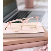 Blue Light Protection Glasses - Lily / Blush Pink