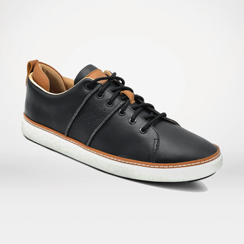 Black Leather Walker Grounding Shoes